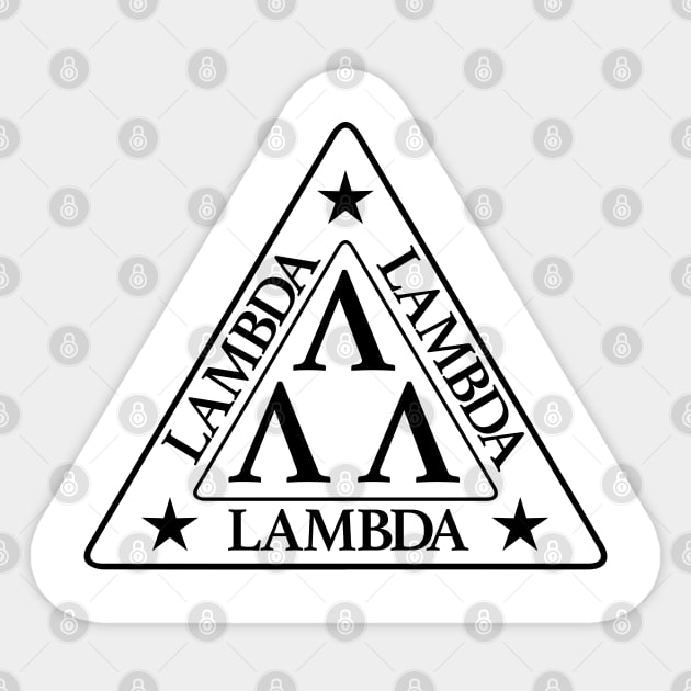 Lambda Lambda Lambda Fraternity Tee BLK LOGO Sticker by King Of HBCUs